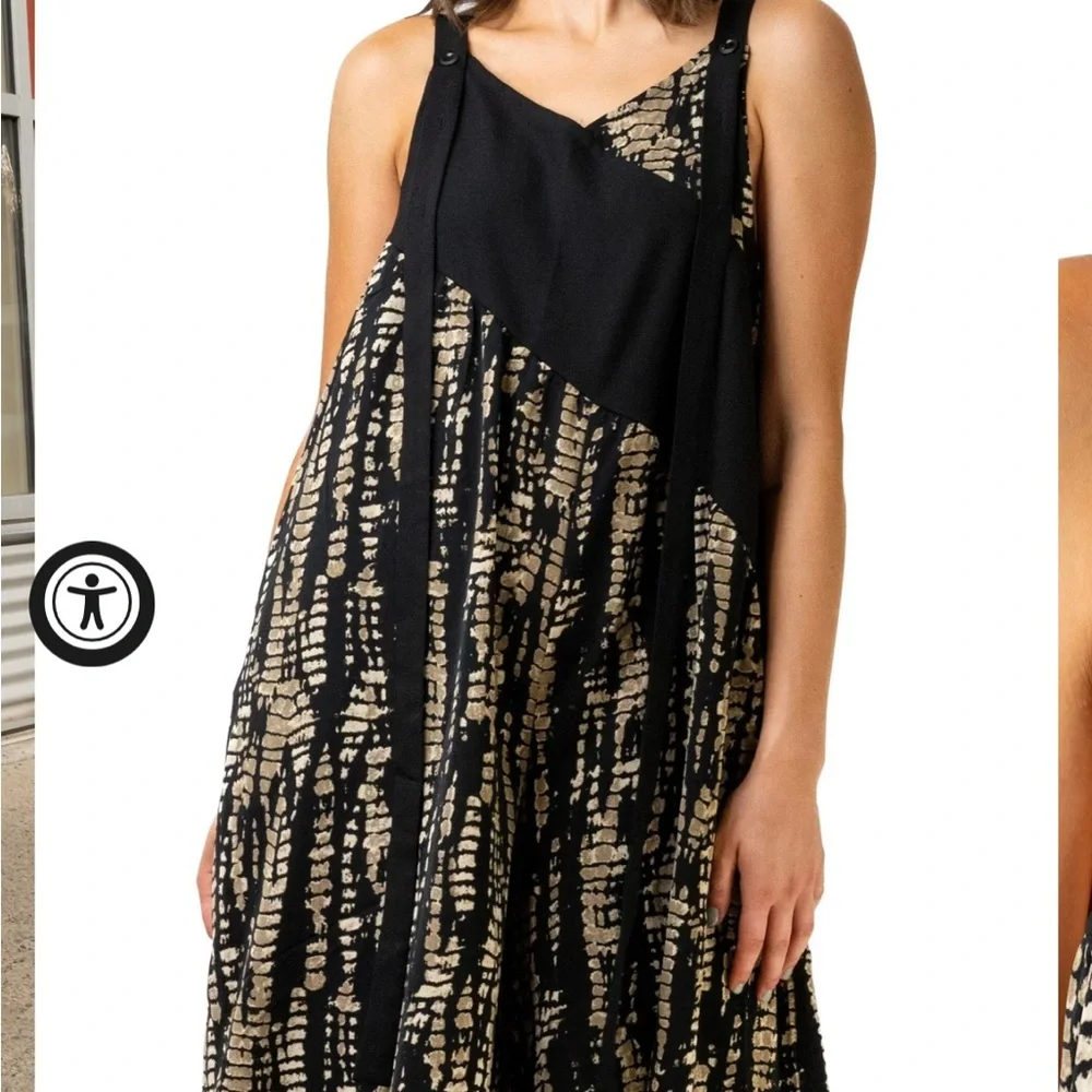 Elegant Black and Tan Jumpsuit - Picture 3 of 11